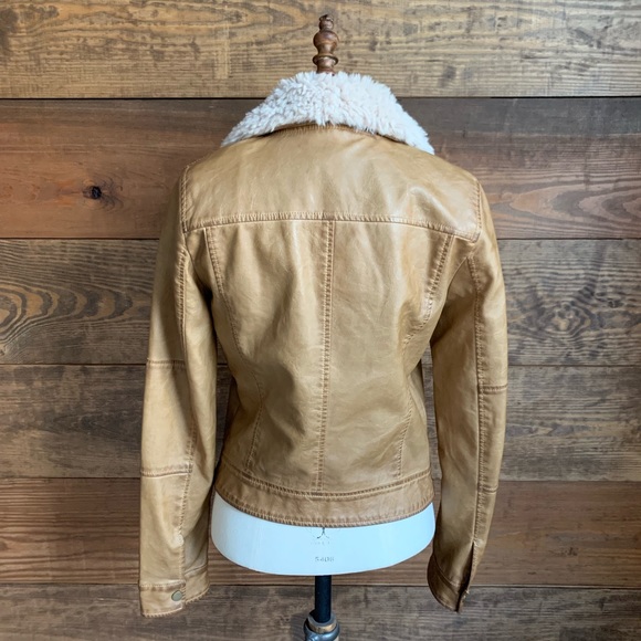 NWOT Blu Pepper Faux Leather Jacket - Picture 3 of 8